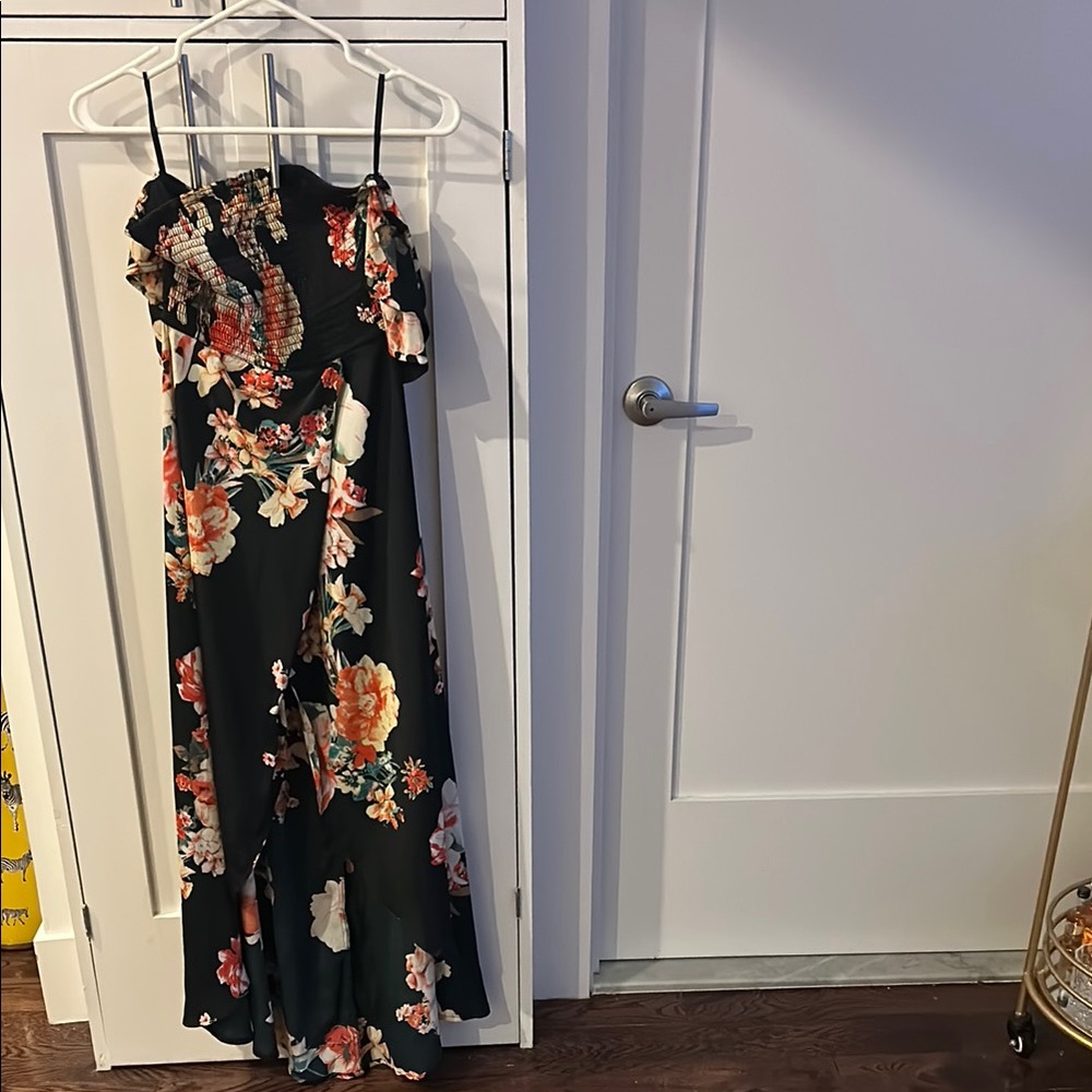 Floral Black Maxi Dress